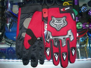 Guantes Para Motociclista Color Rojo