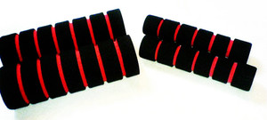 PUÑOS PARA MOTO GOMA  ANTIDESLIZANTE ROJOS
