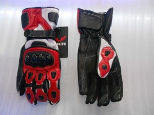 Guantes Motociclista Bkr Trackway Largos Color Rojo