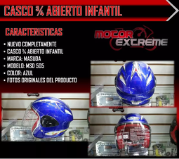 Casco Masuda 3/4 Abierto Infantil