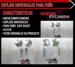 Espejos Universales Para Puño Cafe Racer