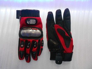 Guantes Probiker Con Proteccion Nudillos Color Rojo