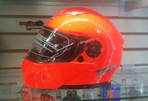 Casco Abatible Techx2 Ff950 Color Naranja Neon