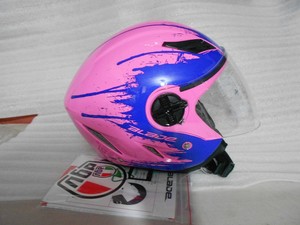 Casco Agv 3/4 Modelo Blade Rosa/azul Talla M