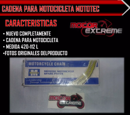 Cadena 420-112L Mototec