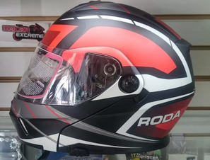 Casco Roda Abatible Galaxy Andromeda Rojo