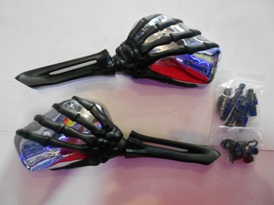 Espejos Mano Calavera Motocicletas Choper Aluminio 100%