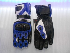 Guantes Motociclista Bkr Trackway Largos Color Azul